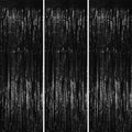 Voircoloria Black Foil Fringe Backdrop Curtains, 3.3x8.2ft, 3 Pack by Voircoloria