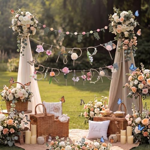 Norme 2 Pcs Flower Birthday Banner Birthday Decoration for Women Wildflower - Image 6