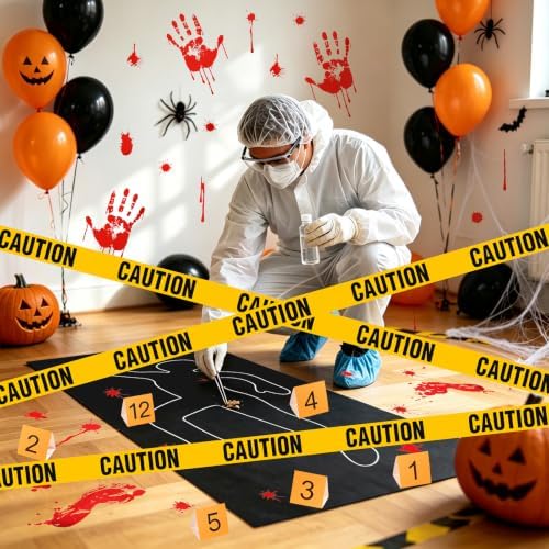 36 Pieces Halloween Crime Scene Decorations Kit Decor - Image 3