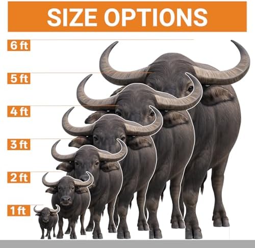 Buffalo 6FT Life Size Cardboard Cutout, Animal Standup, 1 PC - Image 2