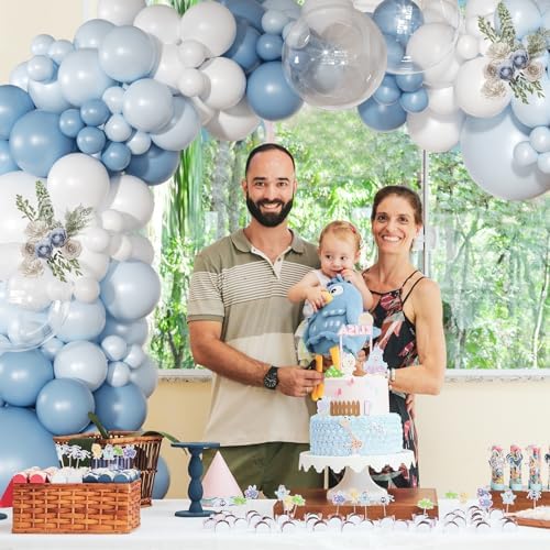 Dusty Blue Balloon Arch Kit Light Blue White Balloon Garland Kit - Image 3