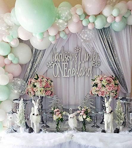 Grey Backdrop Curtains 10ftx10ft Party Polyester Photo Drapes - Image 2
