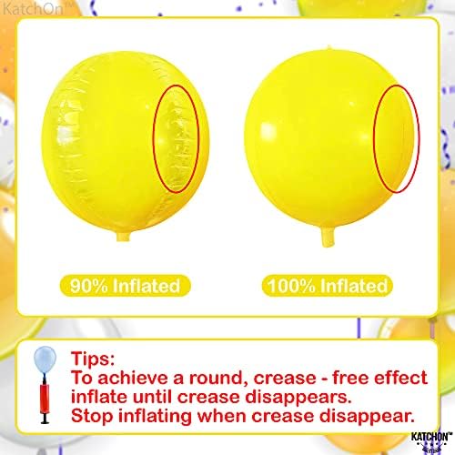 KatchOn, Yellow Mylar Balloons - 22 Inch, Pack of 6 | Yellow Foil Balloons - Image 5