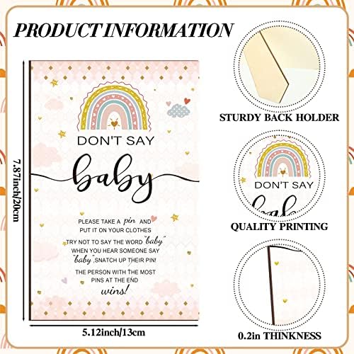 Patelai 321 Pcs Baby Shower Games Supplies, Boho - Image 4