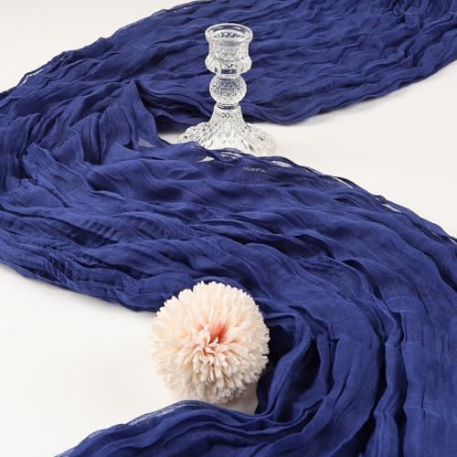 12 Pack 10Ft Royal Blue Cheesecloth Table Runner 23 x 120 Inch - Image 3