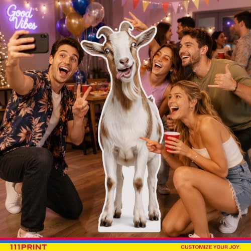 Funny Goat Life Size Cardboard Cutout Standee, 3FT - Image 4