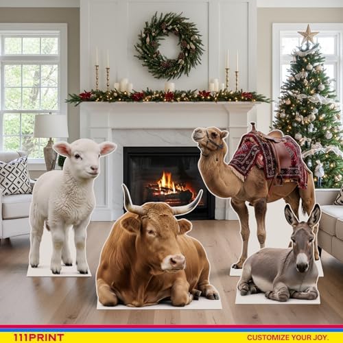 Nativity Brown Cow 5FT Life Size Cardboard Cutout Standup, 1 PC - Image 6