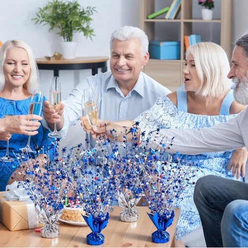 6 Pcs Star Table Centerpieces Silver Blue Birthday Party Decors - Image 4