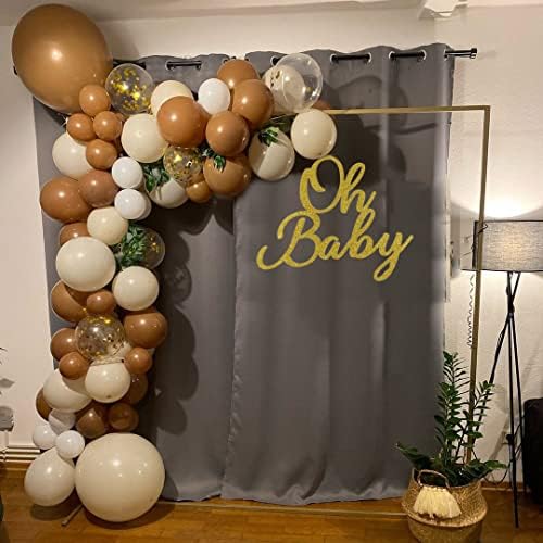 Brown Sand White Neutral Balloons, 50pcs 12 inch Retro Apricot Balloons Brown Sand White Gold Confetti Party Balloons For Birthday Engagement Wedding Anniversary Party Decorations - Image 5