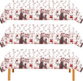 3Pcs Halloween Bloody Handprint Plastic Tablecloth, 54x108 Inch by BCCSNNM