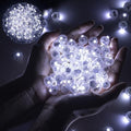 50pcs Balloon Lights Mini LED Lights Round Long Standby Time Ball Lamps for Paper Lantern Birthday Party Christmas Halloween Decoration White Plastic by chzk