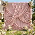 20x12 ft Dusty Pink Backdrop Curtains for Weddings, Birthdays and Photos by PartyVillage