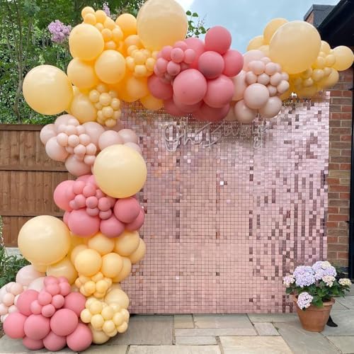 Matte Pink Shimmer Wall Backdrop, 24pcs Sequin Panels - Image 5
