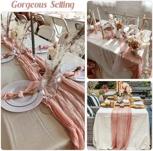 10FT Cheesecloth Table Runner Boho Party Home Decorations - Image 6