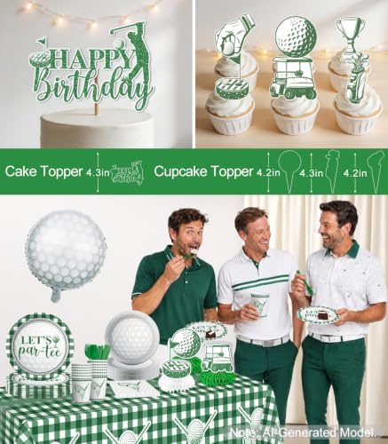 184Pcs Golf Party Decorations Tableware Set, 25 Serves - Image 6