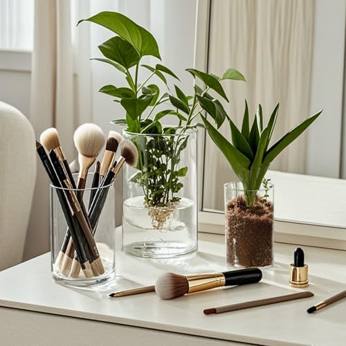 48pcs Glass Vase Cylinder for Centerpieces 4,4,4.7,6Inch Tall Small Flower Glass Clear Home Decor Centerpiece Table Flower Vase Decorations for Wedding＆Holiday - Image 3