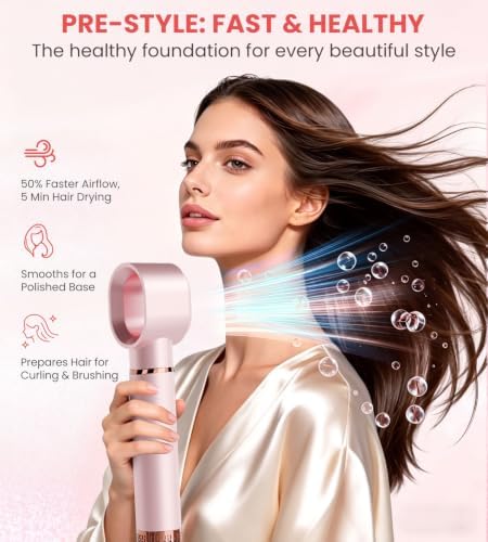 FMZ 7-in-1 Air Wrap Hair Styler, Ionic Blow Dryer Brush & Curler - Image 5