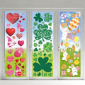 Valentines Day Window Clings for Valentines Decorations, Reusable Static Shamrock Window Clings for St Patricks Day Decorations, Easter Decor for Home, Bathroom and Office by AkeRock