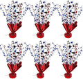 FUBININA 6 Pack 4th of July Table Centerpiece Decoration Metallic Foil Spray Star Burst Patriotic Decor 250th Anniversary Independence Day Labor Veteran Memorial Day Party Supplies, Red White and Blue by FUBININA