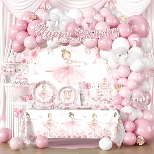 Ballerina Birthday Party Decorations Girls, Party Decor All-in-One by Unknown