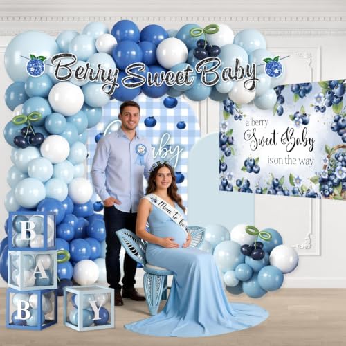 Blueberry Baby Shower Decorations, All-in-One Decor Set - Image 4