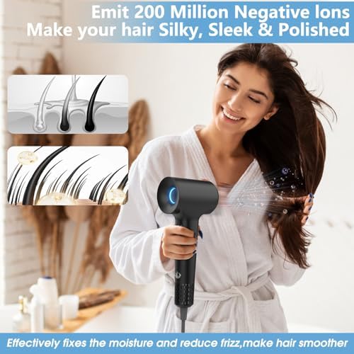 KARFUN 110000 RPM Brushless High Speed Plasma Hair Dryer for Home Travel - Image 2