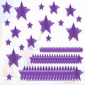 70 Pcs Star Centerpieces Purple Birthday Decorations for Women Girls Men 3D Glitter Star Party Decoration Princess Birthday Table Decor Party Supplies for Graduation Engagement Baby Shower by MISAKTEAM