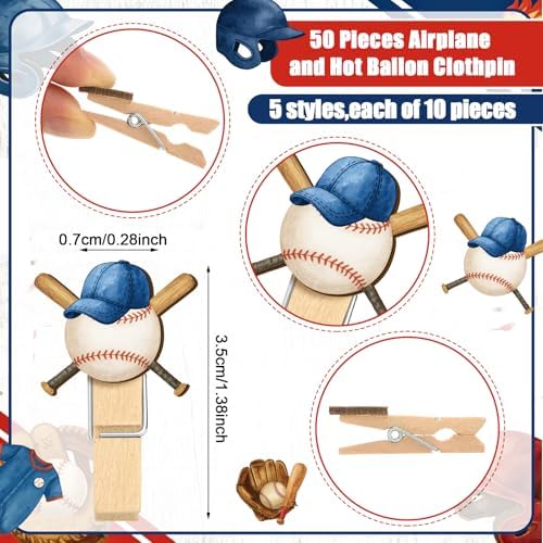 Patelai 321 Pcs Baby Shower Games Supplies, Baseball - Image 3