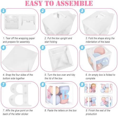 Amandir 164PCS Gender Reveal Balloon Boxes Decorations - Image 4
