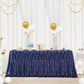 Eternal Beauty Navy Blue 90x132 Inch Nautical Party Sequin Tablecloth by EternalBeauty