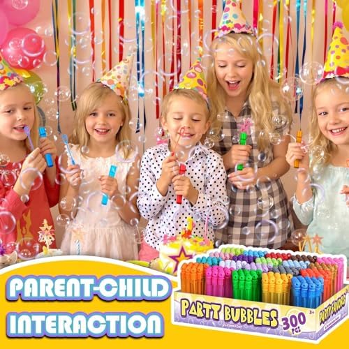Birthday Party Favors for Kids, 300 Pcs Mini Bubble Wands 20 Color Bulk Box - Image 4