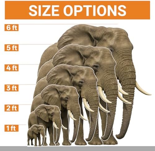 Elephant Life Size Cardboard Cutout, 2FT, 1 PC, for Party Decor - Image 2