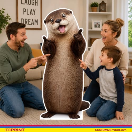 Funny Otter Life Size Cardboard Cutout Standee, 1FT - Image 5