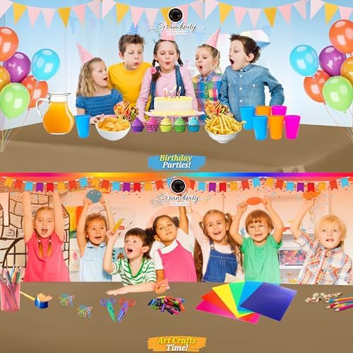 Grandipity Plastic Table Cloth Disposable 12 Pack 54” x 108” Rectangle - Image 4