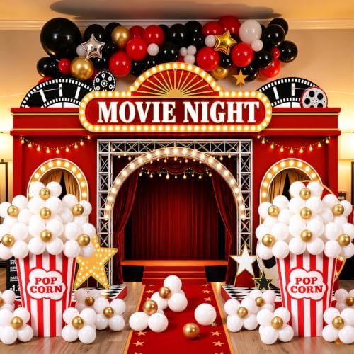 Novabright 103 Pcs Movie Night Party Decorations Movie Themed Backdrop by Unknown