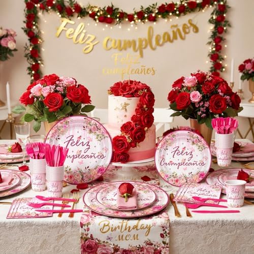 168 Pink Mexican Birthday Party Decorations for Women Serves 24 - Image 5