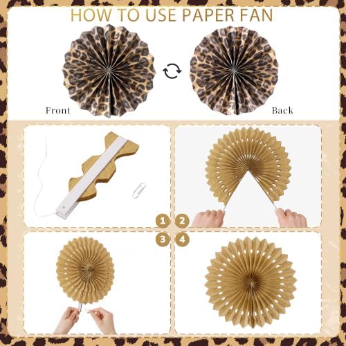 Kriyokiaa Cheetah Leopard Print Birthday Decoration Set 16 Pcs - Image 6