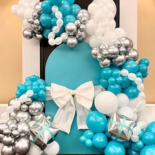 Voircoloria 90pcs Teal Balloons Garland Arch Kit, 18 12 10 5 Inch - Image 4