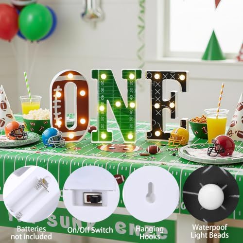 Football 1st Birthday Letters Light Party Decorations - Image 3