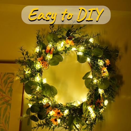 Bee Decor USB String Lights 10Ft 30 LEDs Bee Bumble Whimsical Decorations Honey Gifts for DIY, Home, Classroom, Birthday, Kids Room, Garden, Baby Shower, Party - Image 2