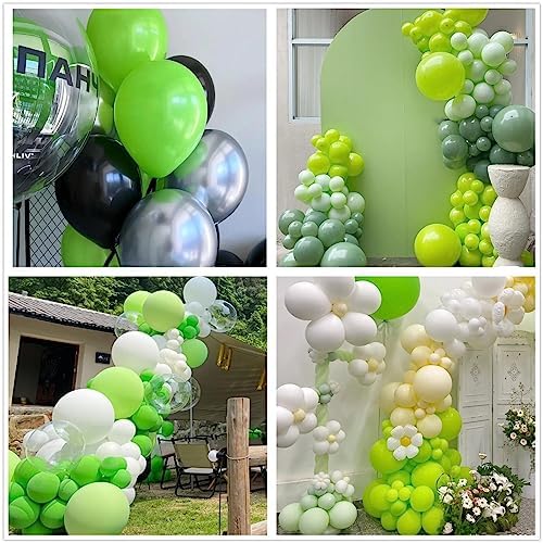 412pcs Lime Green Balloon Garland Arch Kit 18 12 10 5 Inch Different Sizes Matte Latex Balloons for Baby Shower Light Green Theme Birthday Summer Jungle Forest Party Decoration - Image 7