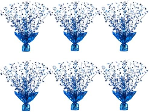 6 Pack Metallic Foil Spray Centerpiece Stars for Wedding, Birthday, Anniversary, Christmas Table Decor, Holiday Festival Baby Shower Graduation Mantle Party Decorations (Dark Blue) by Unknown
