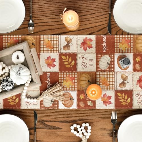 Artoid Mode 210 GSM Fall Table Runner Home Party Decor 13x60 Inch - Image 4