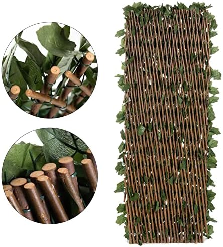 DOEWORKS Expandable Faux Ivy Trellis Fence, Patio Privacy Screen, 2 Pack - Image 6