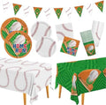 Baseball Party Supplies Kit for 24 - Complete with Dinner & Dessert Plates, Napkins, Cups, Banner & Tablecloth Baseball Birthday & Gameday Celebrations，Baseball Party Decorations & Favors by Gatherfun