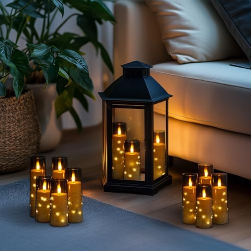 Homemory 12Pcs Flickering Flameless Candles with Remote, LED Pillar Candles - Image 3