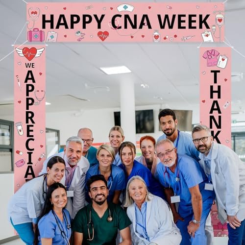 Smoothnovelty 3 Pcs Pink Happy CNA Week Banner - Image 6