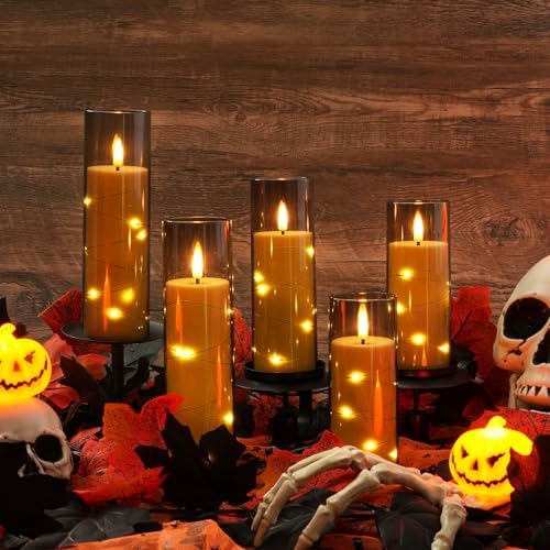 Homemory 12Pcs Flickering Flameless Candles with Remote, LED Pillar Candles - Image 6