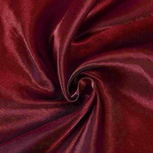 Balsa Circle 10 pcs 72x72 inch Burgundy Square Tablecloth Satin Fabric Overlays Linens | Table Cloths Cover for Wedding Party Banquet Reception Events Decoration Kitchen Dining Events Kitchen Dining - Image 7