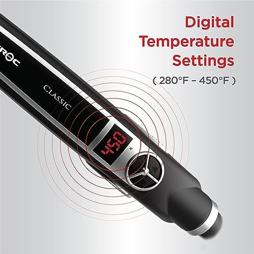 Croc Classic Silver Titanium Flat Iron Hair Straightener, 1.5 Inch - Image 3